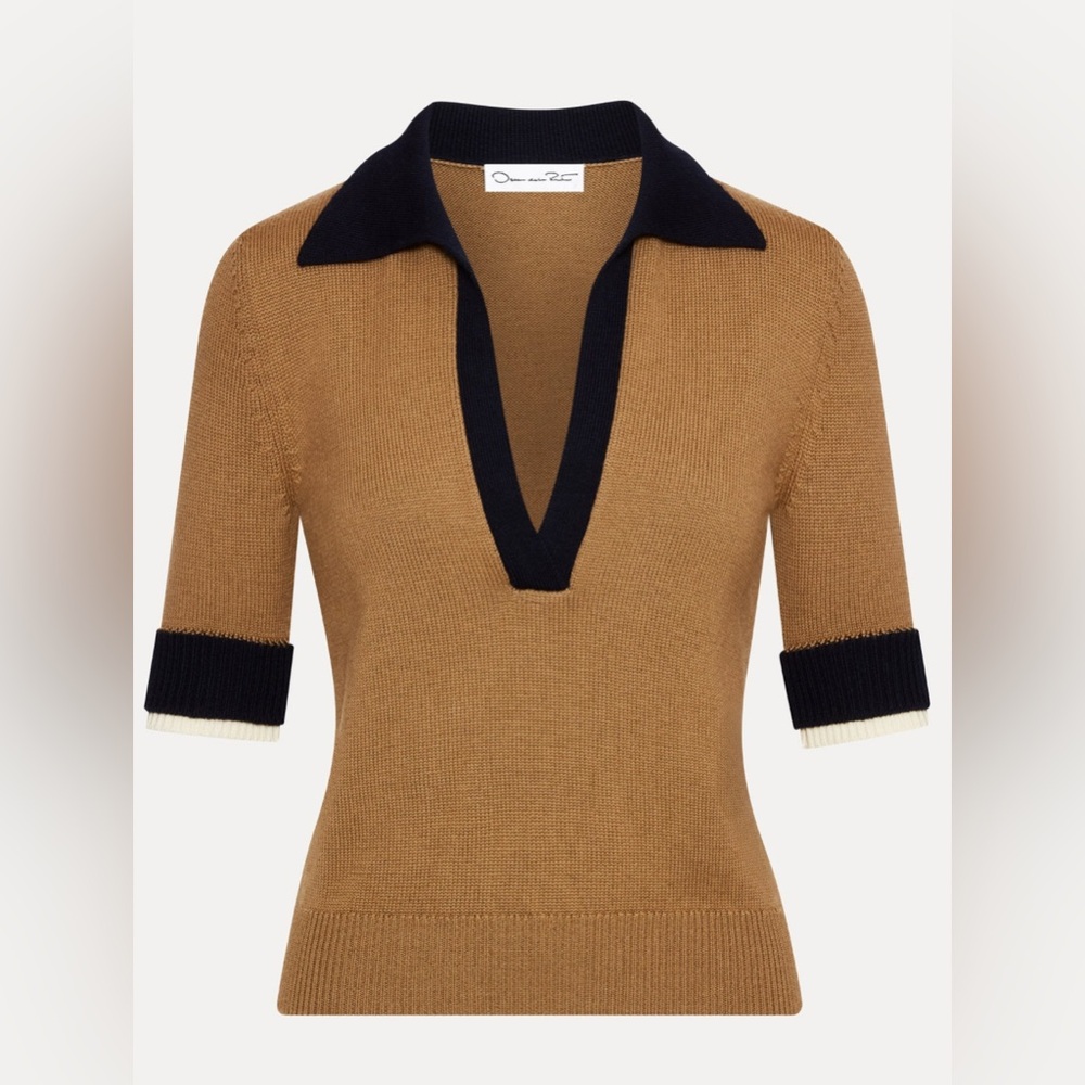 Oscar de la Renta
COLOR BLOCK POLO PULLOVER